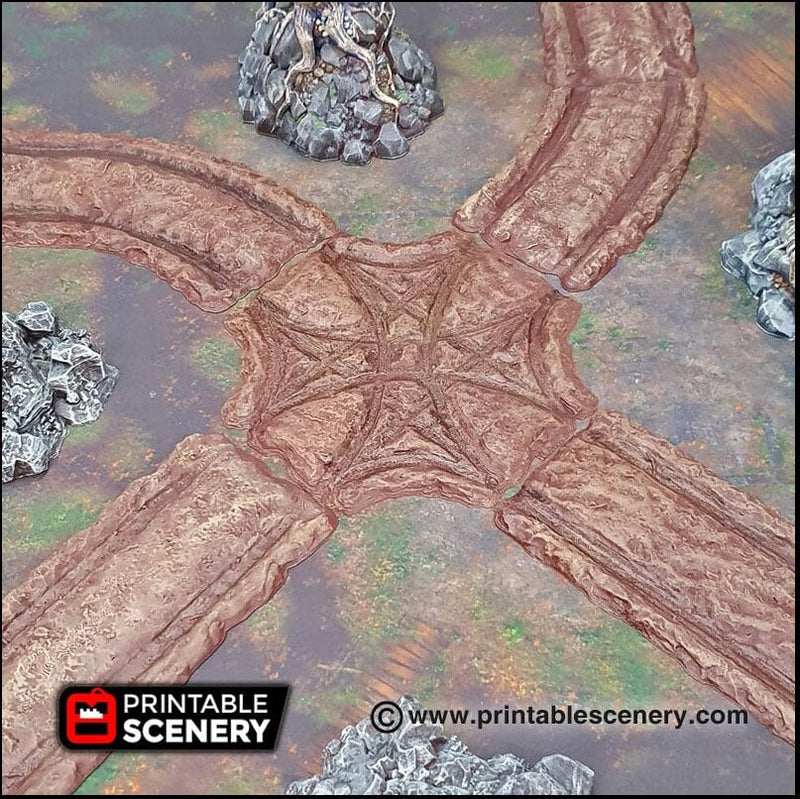 Forest Cart Tracks 12pc - Shadowfey Wilds, DnD 5E, Pathfinder 2E 15mm, 28mm, 32mm, wargaming terrain, scatter scenery, D&D-5