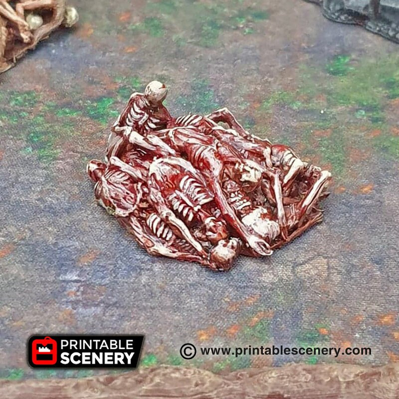 Corpse Piles - Shadowfey Wilds, DnD 5E, Pathfinder 2E 15mm, 28mm, 32mm, wargaming terrain, scatter scenery, D&D-4