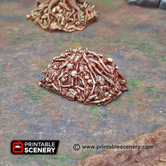 Corpse Piles - Shadowfey Wilds, DnD 5E, Pathfinder 2E 15mm, 28mm, 32mm, wargaming terrain, scatter scenery, D&D-3