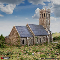 Norman Church - King and Country, DnD 5E, Pathfinder 2E 15mm, 28mm, 32mm, wargaming terrain, scatter scenery D&D medieval classic-3