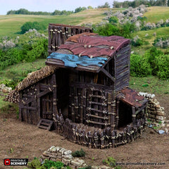 Large Shanty - King and Country, DnD, Pathfinder, 15mm, 28mm, 32mm, wargaming terrain, scatter scenery D&D medieval-4