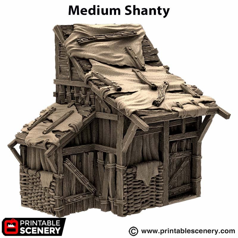 Medium Shanty - King and Country, DnD, Pathfinder, 15mm, 28mm, 32mm, wargaming terrain, scatter scenery D&D medieval-8