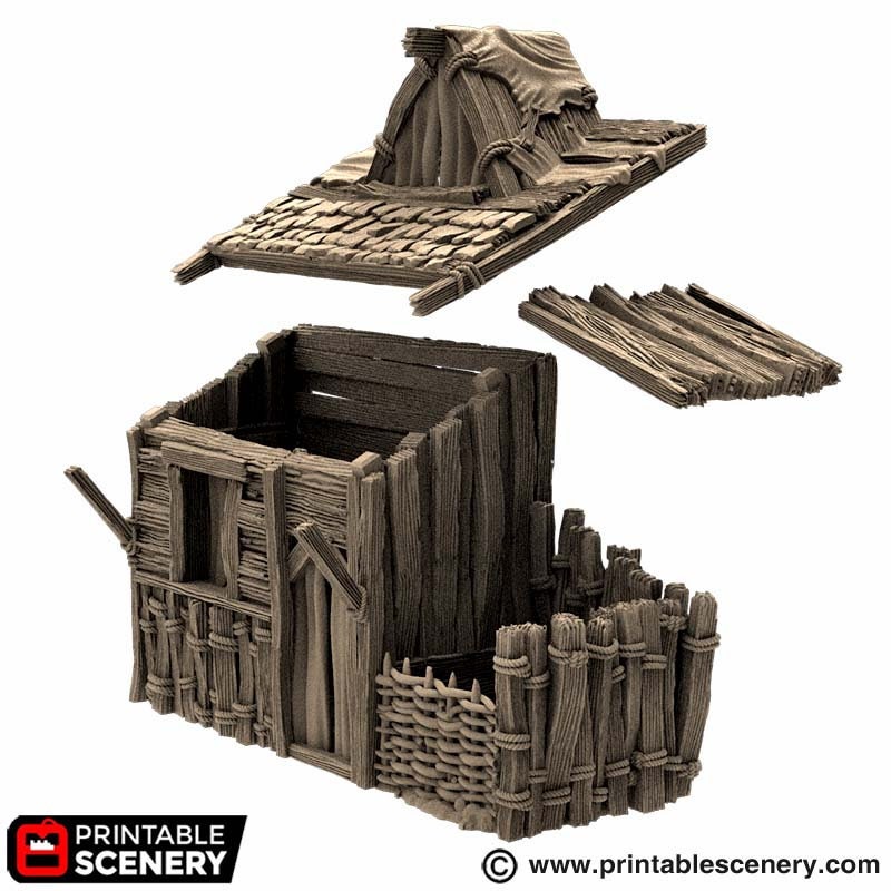 Small Shanty - King and Country, DnD, Pathfinder, 15mm, 28mm, 32mm, wargaming terrain, scatter scenery D&D medieval-7