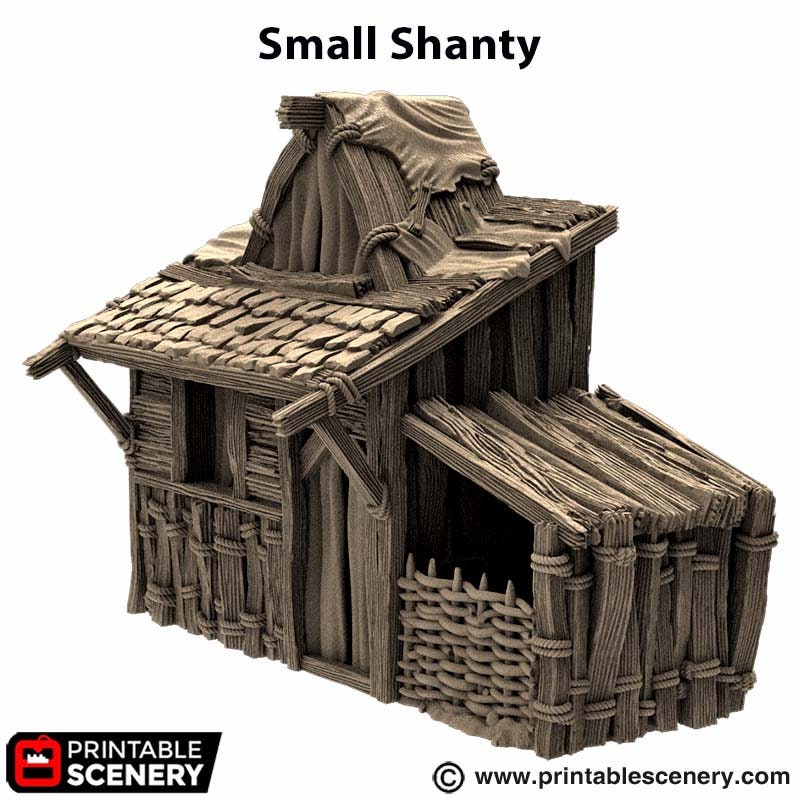 Small Shanty - King and Country, DnD, Pathfinder, 15mm, 28mm, 32mm, wargaming terrain, scatter scenery D&D medieval-8