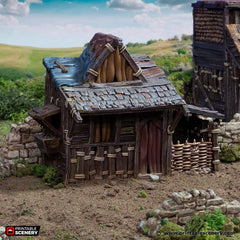 Small Shanty - King and Country, DnD, Pathfinder, 15mm, 28mm, 32mm, wargaming terrain, scatter scenery D&D medieval-4