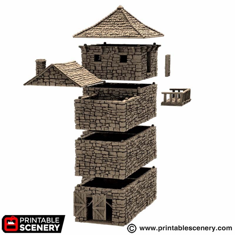 Black Rock Keep - King and Country, DnD, Pathfinder, 15mm, 28mm, 32mm, wargaming terrain, scatter scenery D&D medieval-6