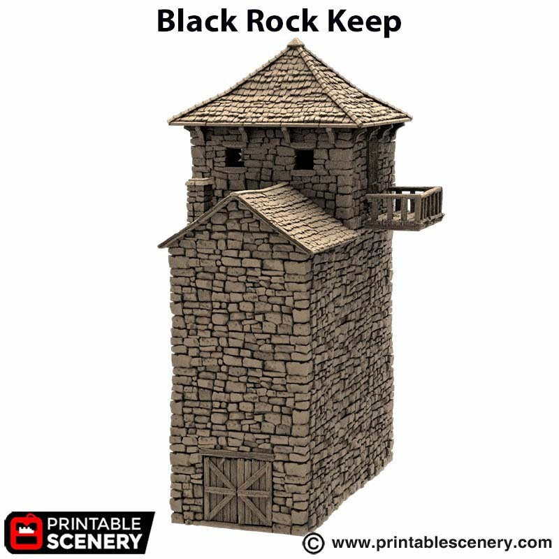 Black Rock Keep - King and Country, DnD, Pathfinder, 15mm, 28mm, 32mm, wargaming terrain, scatter scenery D&D medieval-7