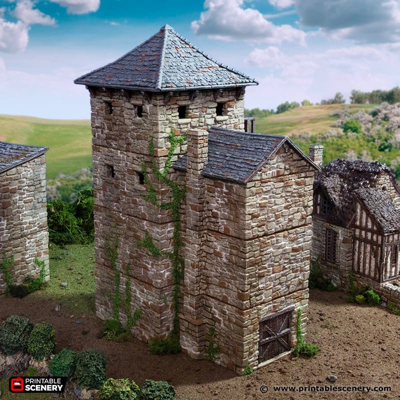 Black Rock Keep - King and Country, DnD, Pathfinder, 15mm, 28mm, 32mm, wargaming terrain, scatter scenery D&D medieval-1