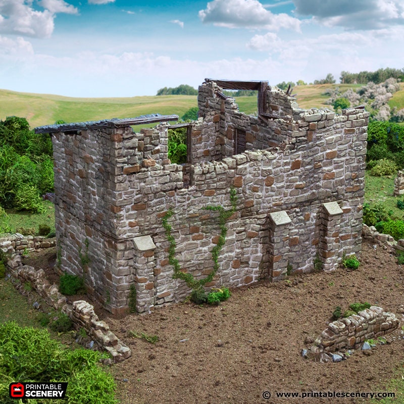 Ruined King Stables - King and Country, DnD, Pathfinder, 15mm, 28mm, 32mm, wargaming terrain, scatter scenery D&D medieval-4