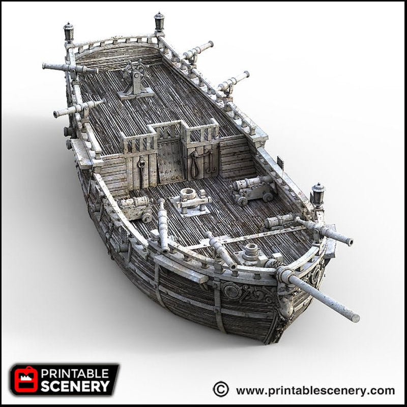 The Brig - The Lost Ships, DnD 5E, Pathfinder 2E 15mm, 28mm, 32mm, wargaming terrain, scatter scenery, D&D age of sail, pirate-6