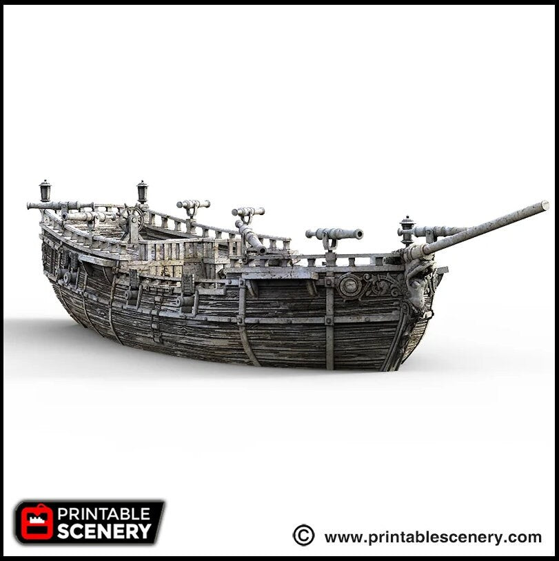 The Brig - The Lost Ships, DnD 5E, Pathfinder 2E 15mm, 28mm, 32mm, wargaming terrain, scatter scenery, D&D age of sail, pirate-4