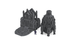 Terra Forma Facility - Gothic Scifi terrain - Infinity, Legion, Sci-fi, Scifi, Cyberpunk, tabletop, Scatter Scenery 32mm 28mm-1