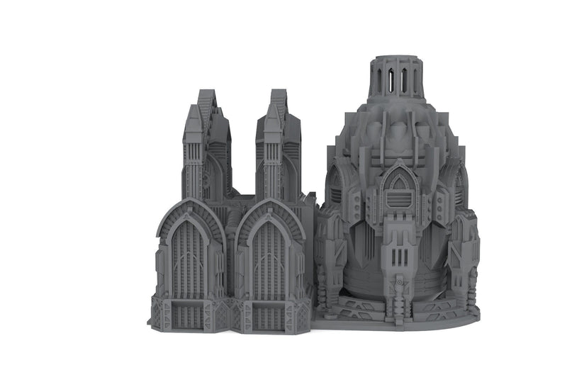 Terra Forma Facility - Gothic Scifi terrain - Infinity, Legion, Sci-fi, Scifi, Cyberpunk, tabletop, Scatter Scenery 32mm 28mm-7