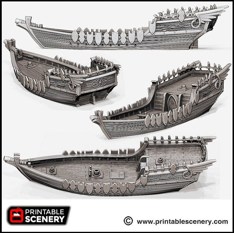 Dhow - The Lost Ships, DnD 5E, Pathfinder 2E 15mm 28mm 32mm, wargaming terrain, scatter scenery, D&D age of sail pirate-7
