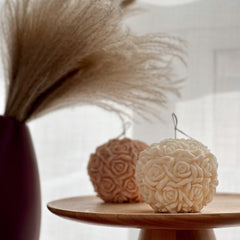 Rose Heart Soy Wax Candle: Handmade Home Decor Gift-1