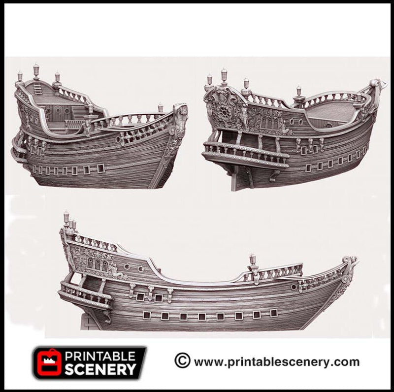 The Galleon - The Lost Ships, DnD 5E, Pathfinder 2E 15mm 28mm 32mm, wargaming terrain, scatter scenery, D&D age of sail pirate-7