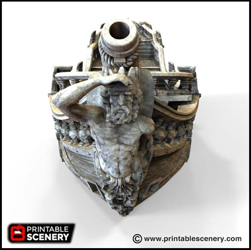 The Galleon - The Lost Ships, DnD 5E, Pathfinder 2E 15mm 28mm 32mm, wargaming terrain, scatter scenery, D&D age of sail pirate-6