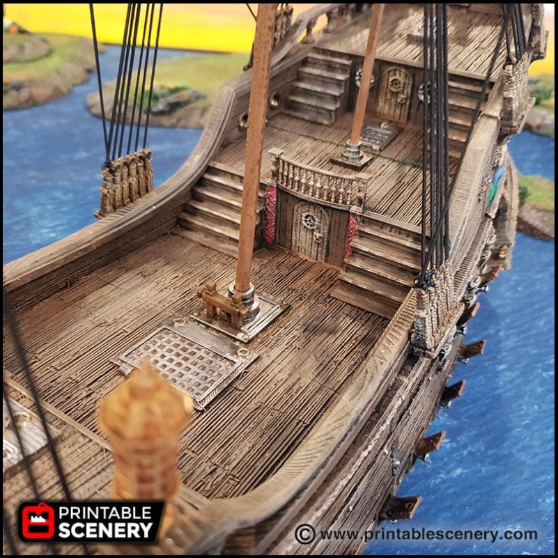 The Galleon - The Lost Ships, DnD 5E, Pathfinder 2E 15mm 28mm 32mm, wargaming terrain, scatter scenery, D&D age of sail pirate-4