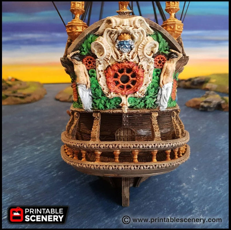 The Galleon - The Lost Ships, DnD 5E, Pathfinder 2E 15mm 28mm 32mm, wargaming terrain, scatter scenery, D&D age of sail pirate-3