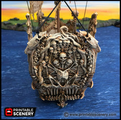 The Undead Fluyt - The Lost Ships, DnD 5E, Pathfinder 2E 15mm 28mm 32mm, wargaming terrain, scatter scenery D&D age of sail pirate-5