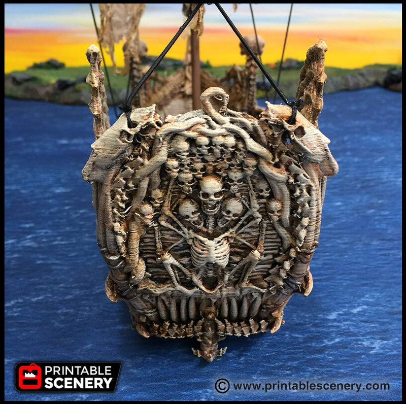 The Undead Fluyt - The Lost Ships, DnD 5E, Pathfinder 2E 15mm 28mm 32mm, wargaming terrain, scatter scenery D&D age of sail pirate-5