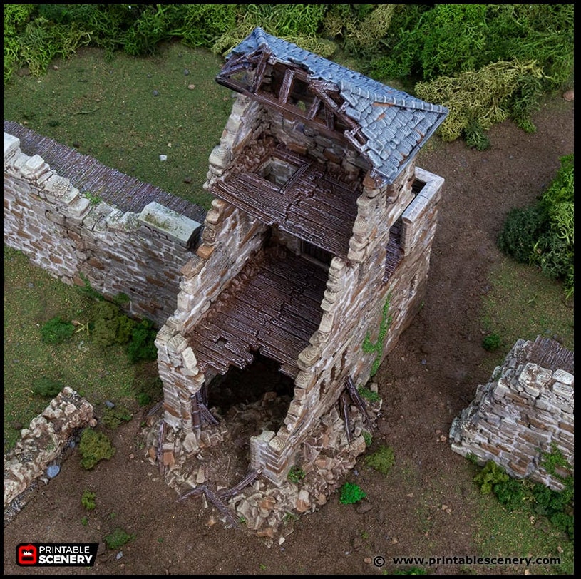 Ruined Kings Gate - King and Country, DnD, Pathfinder, 15mm, 28mm, 32mm, wargaming terrain, scatter scenery D&D medieval-7