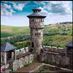 King's Round Tower - King and Country, DnD, Pathfinder, 15mm, 28mm, 32mm, wargaming terrain, scatter scenery D&D medieval castle-1