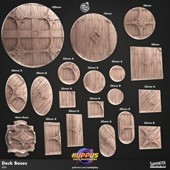 Deck Bases - Resin Miniature Bases - CnP | DnD Miniature | 25mm | 30mm | 35mm | 50mm | 60mm, Basing | Base | Mini | Pathfinder-1