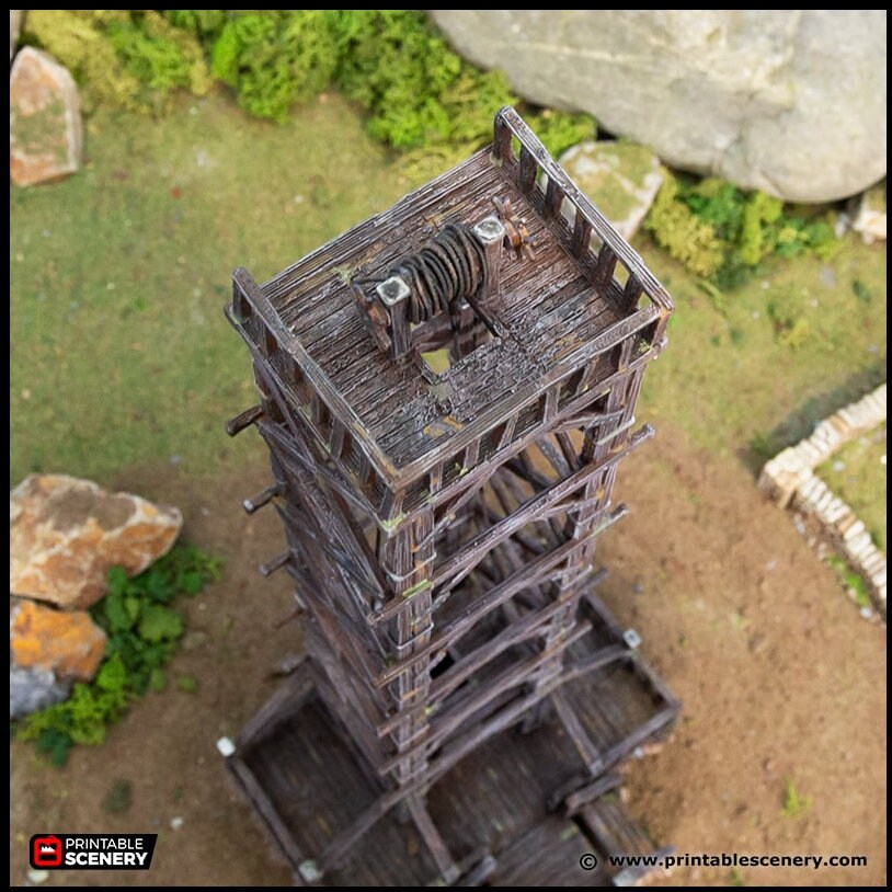 Quarry Elevator - King and Country, DnD, Pathfinder, 15mm, 28mm, 32mm, wargaming terrain, scatter scenery D&D medieval castle-7
