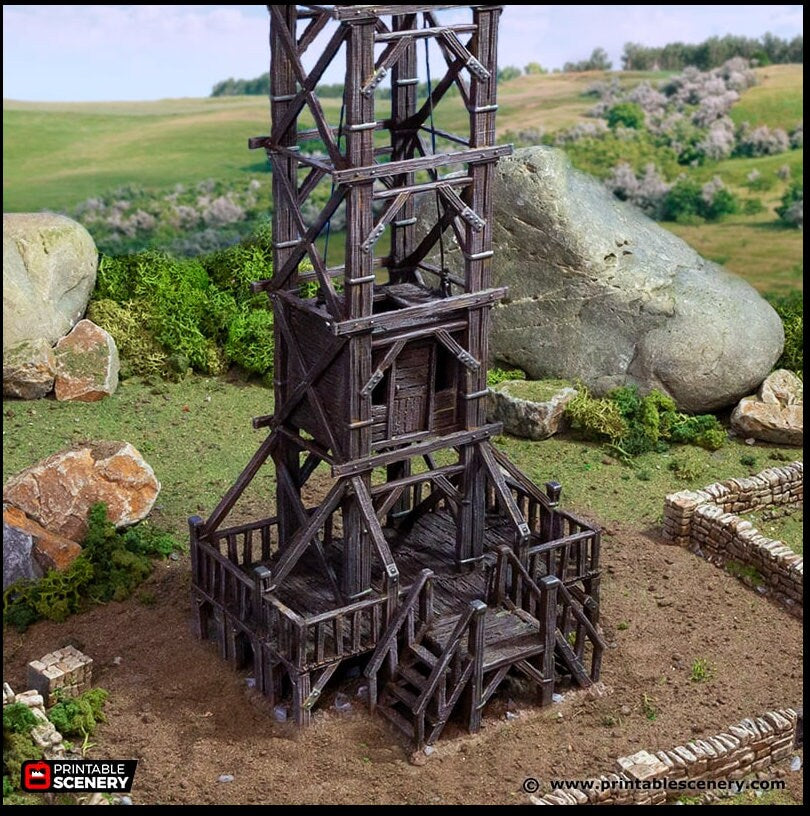Quarry Elevator - King and Country, DnD, Pathfinder, 15mm, 28mm, 32mm, wargaming terrain, scatter scenery D&D medieval castle-6