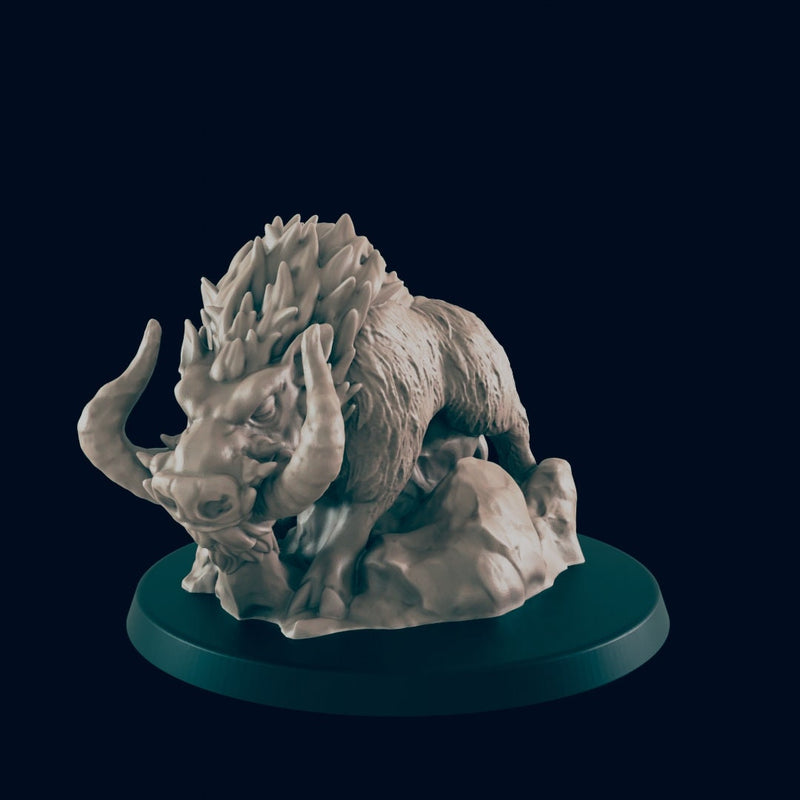 Dire Boar - EC3D, DnD | Animal | Monster| 5E | Large | 32mm | Pathfinder | Fantasy | Wargaming | Druid Form | Pig | Farm | Forest-1