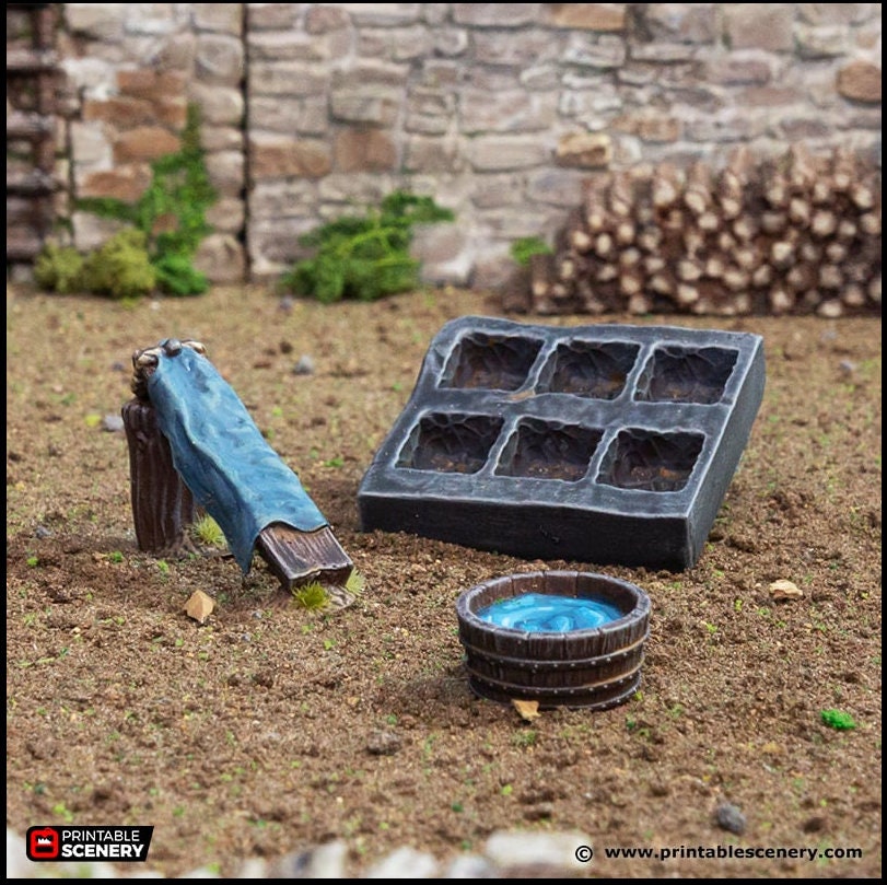 The Smithy - King and Country, DnD, Pathfinder, 15mm, 28mm, 32mm, wargaming terrain, scatter scenery D&D medieval castle-5