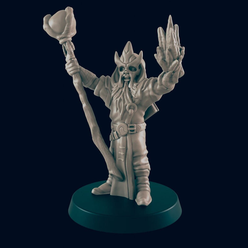 Evil Wizard - EC3D, DnD miniature | Monster | 5E | Human | Male | 28mm | Fantasy | Sorcerer | Necromancer | Magic | Warlock-1