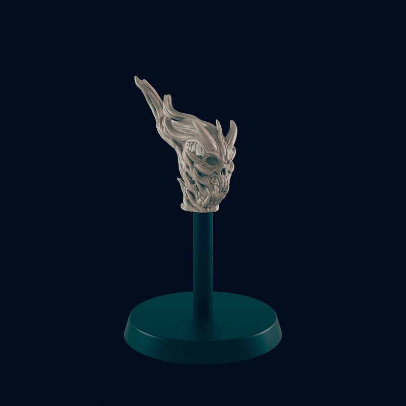 Flame Skull - EC3D, DnD miniature | Monster | 5E | Undead | Skeleton | 28mm | Fantasy | Demon | Necromancer | Magic | Warlock-1