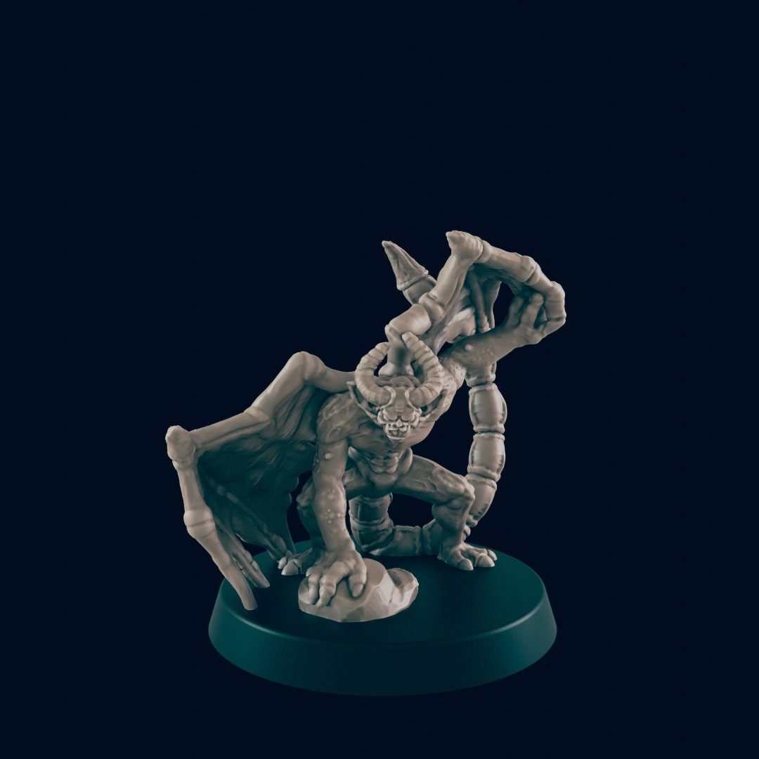 Imp - EC3D, DnD miniature | Monster | 5E | Undead | 28mm | Fantasy | Demon | Necromancer | Magic | Warlock | Familiar-1