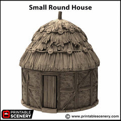 Small Round House - King and Country, DnD, Pathfinder, 15mm, 28mm, 32mm, wargaming terrain, scatter scenery D&D medieval-6