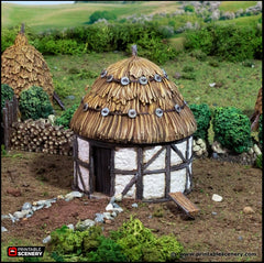 Small Round House - King and Country, DnD, Pathfinder, 15mm, 28mm, 32mm, wargaming terrain, scatter scenery D&D medieval-2
