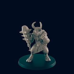 Minotaur - EC3D, DnD miniature | Monster | 5E | Melee | 28mm | Fantasy | Beastmen | Warrior | NPC | PC | Plains | Forest-1