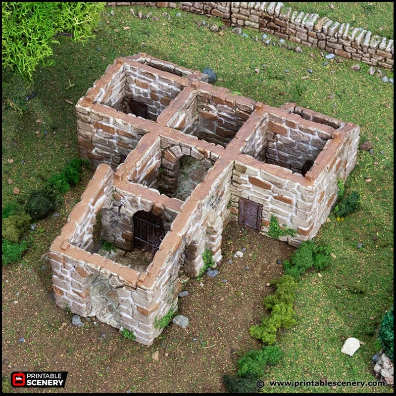 French Mausoleum - King and Country, dnd Medieval building, Graveyard, Crypt, Wargaming Terrain, Scatter scenery, 28mm 32mm 15mm-6