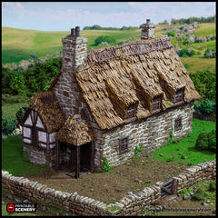 Country Manor - King and Country, dnd Medieval building, Village, Town, Wargaming Terrain, Scatter scenery, 28mm 32mm 15mm, House, home-1
