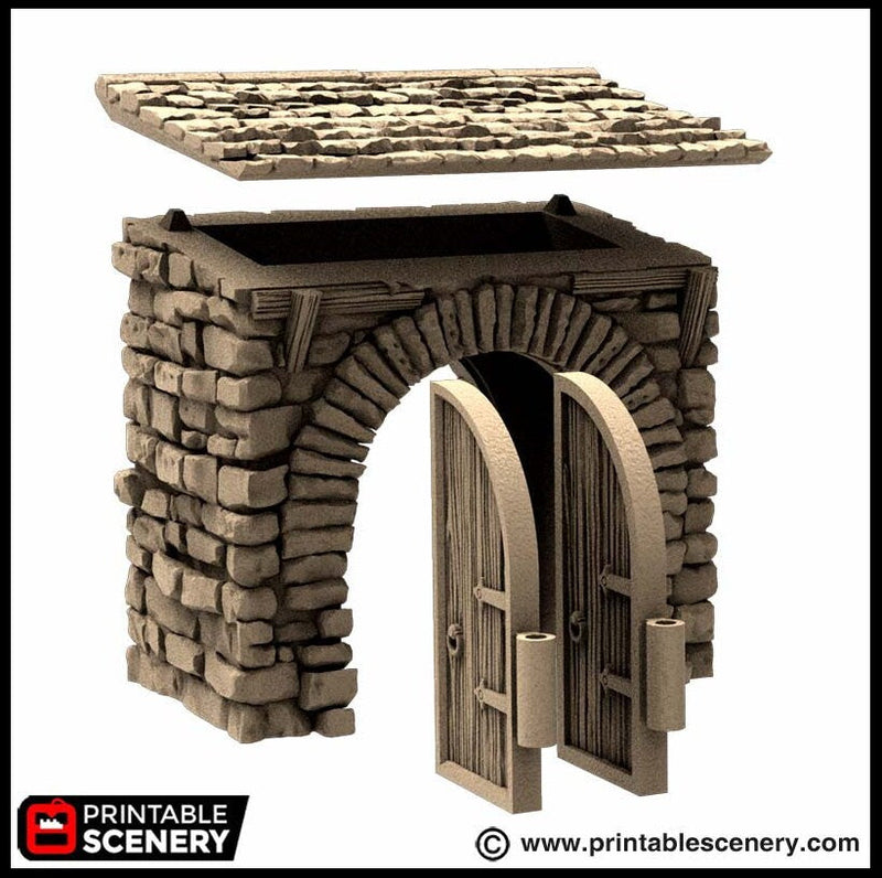 Farm Gate - King and Country, dnd Medieval building, Village, Town, Wargaming Terrain, Scatter scenery, House, Farming, Chicken, Walls Stone-7