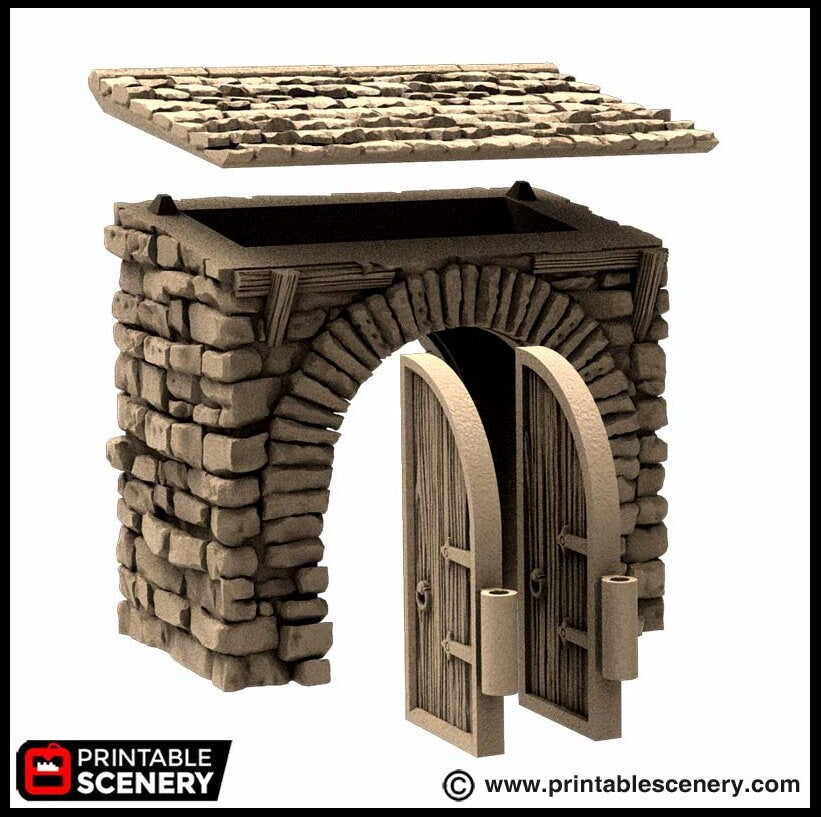 Farm Gate - King and Country, dnd Medieval building, Village, Town, Wargaming Terrain, Scatter scenery, House, Farming, Chicken, Walls Stone-7