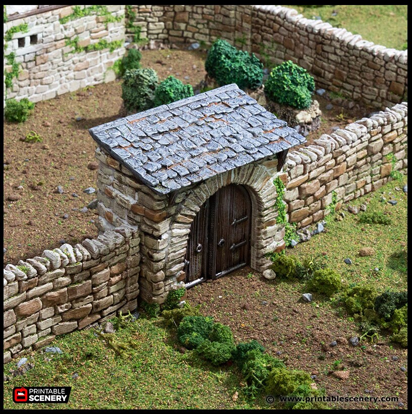 Farm Gate - King and Country, dnd Medieval building, Village, Town, Wargaming Terrain, Scatter scenery, House, Farming, Chicken, Walls Stone-3