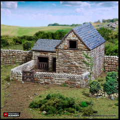 Farm Pig Pen - King and Country, dnd Medieval building, Village, Town, Wargaming Terrain, Scatter scenery, Farming, Diorama, Animals-2
