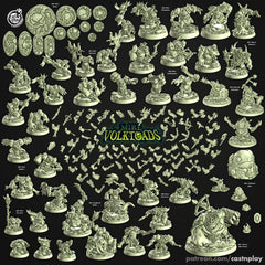 Gloom Chanters - Cast n Play Mire Volktoads | DnD Miniature | Beastmen | Toad | Frog | Bullywug, Monster, Wizard, Sorcerer, Warlock, Magic-2