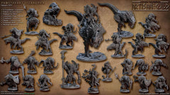 Frostheart Lizardmen - Artisan Guild | DnD Miniature | Lizard | Monster | Ranger | Fighter | Barbarian | Seraphon | Pathfinder 2E, 28mm 32mm-8