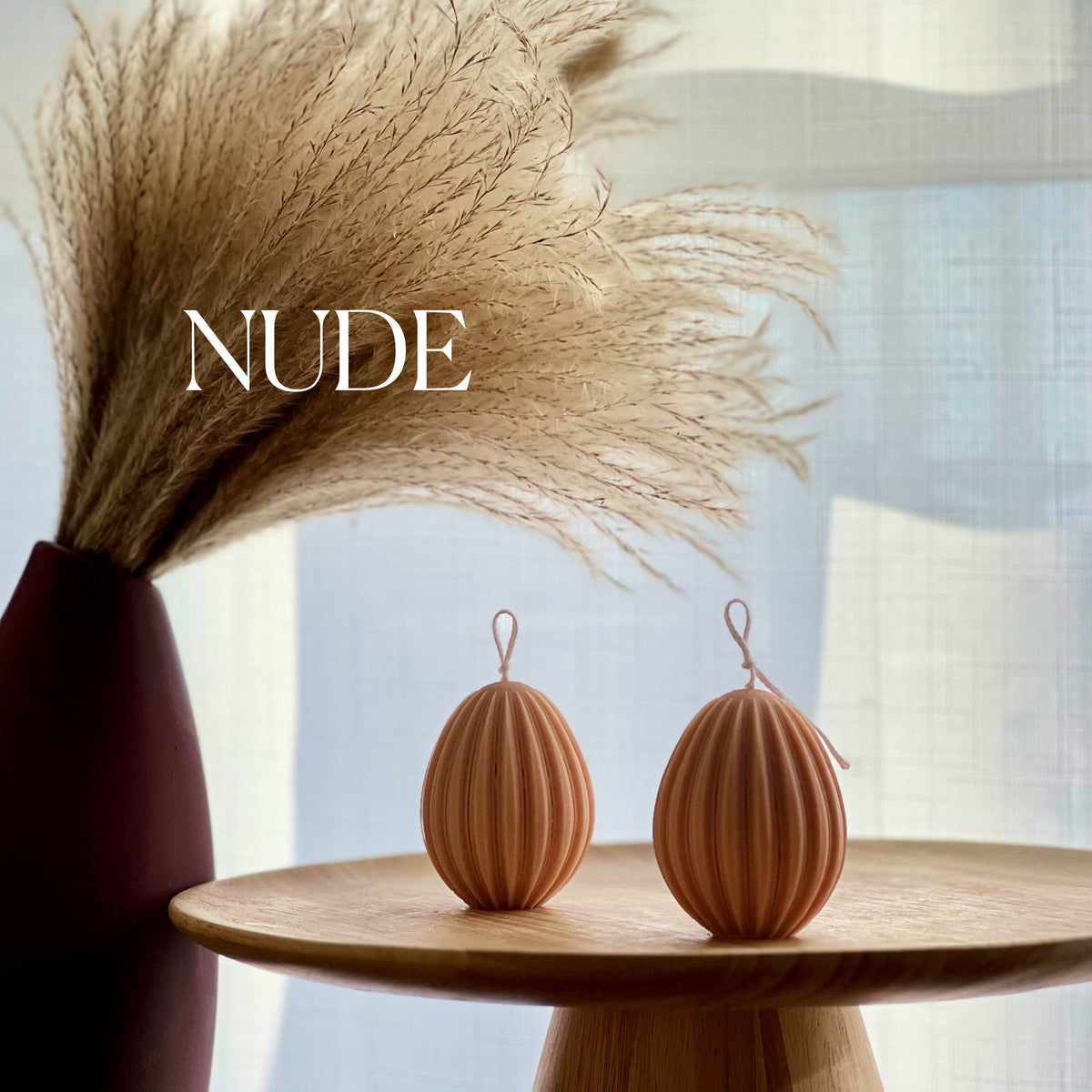 Ribbed Easter Egg Candle: Soywax Spring Decor-2