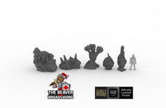 Alien Organics - EC3D Ignis Quadrant, Infinity, Legion, Sci-fi, Cyberpunk, tabletop terrain, Scatter Scenery, trees, Martian-1