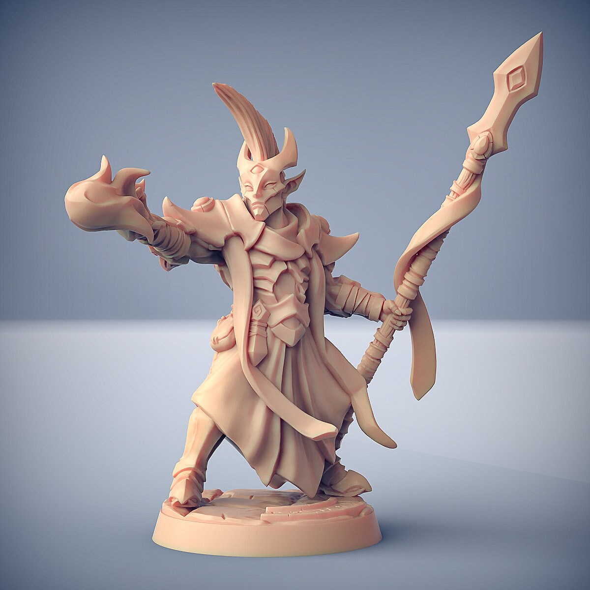 Ashen Alfar Inquisitors - Artisans Guild Dnd Miniature | Male | Female | Elf | Vampire | Fighter | Melee | | Pathfinder | Paladin | Cleric-7