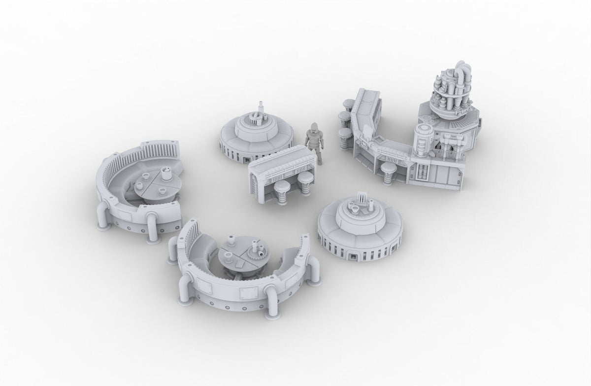The Cantina Scatter Terrain - Novus Landing, Tavern, Inn, Bar, EC3D, Infinity, Legion Sci-fi, Cyberpunk 2077, Wargaming-2
